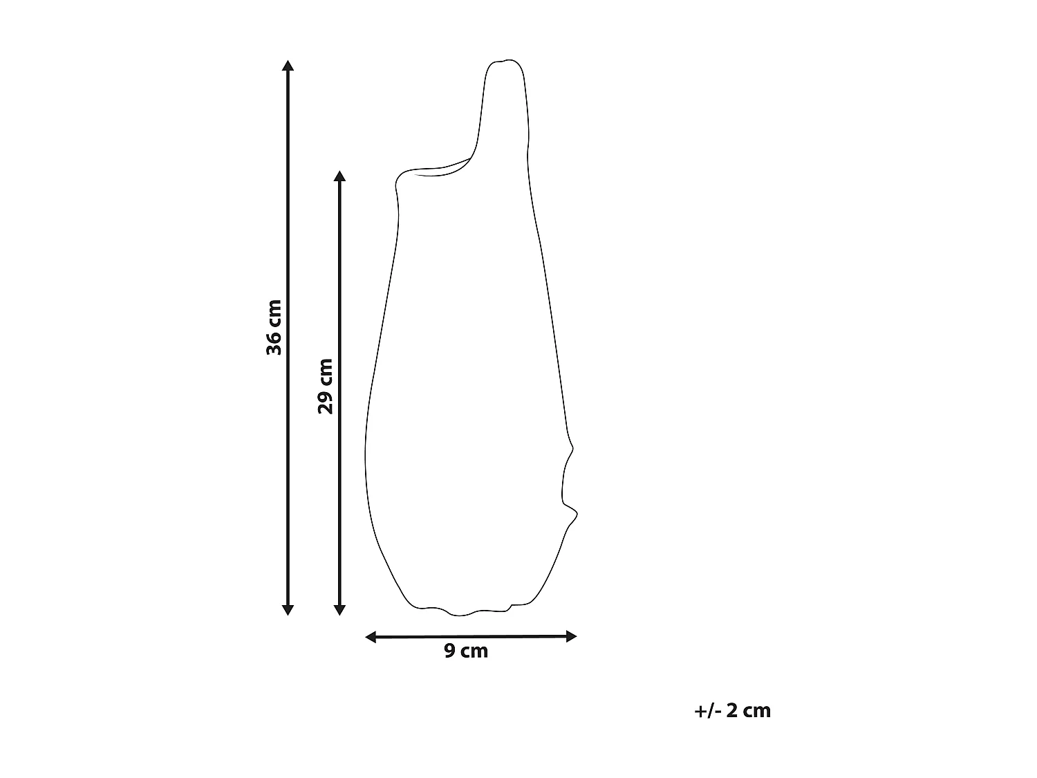 Vase à fleurs SHADS Grès 36 cm Pourpre