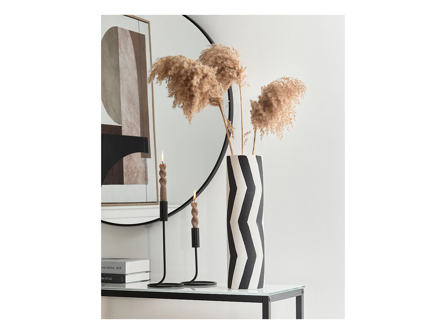 Bloemenvaas GOBY Steengoed 40 cm Wit