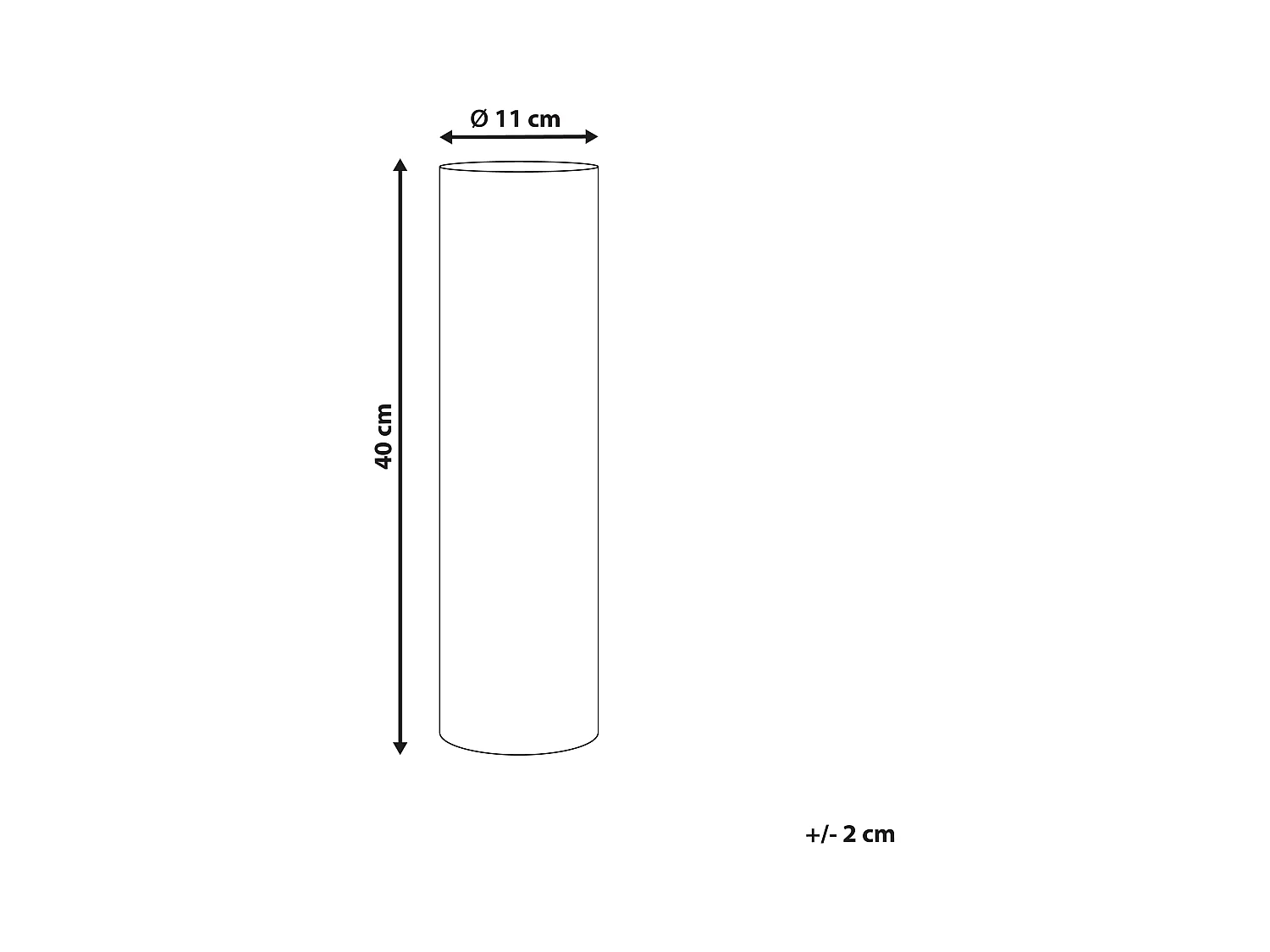 Bloemenvaas GOBY Steengoed 40 cm Wit