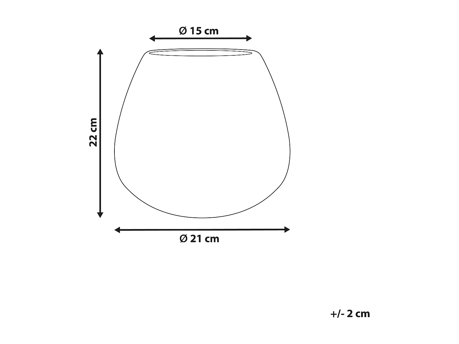 Jarro de flores BETTA Grés 22 cm Castanho