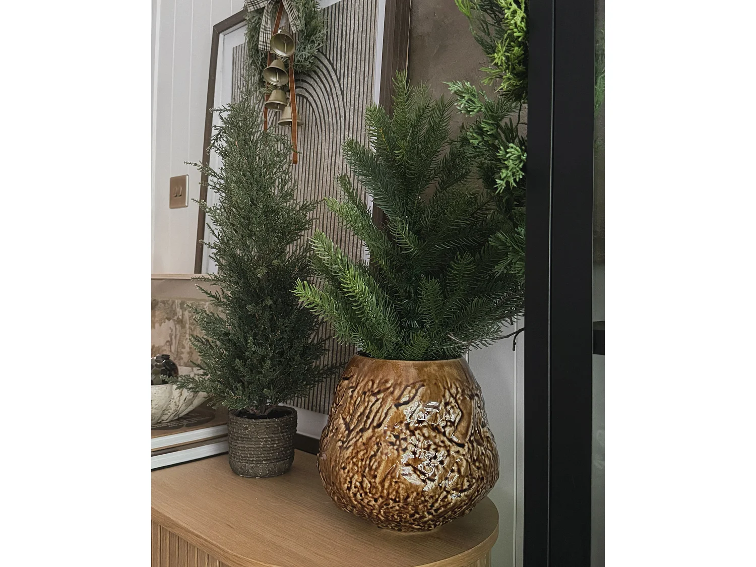 Vase à fleurs BETTA Grès 22 cm Marron
