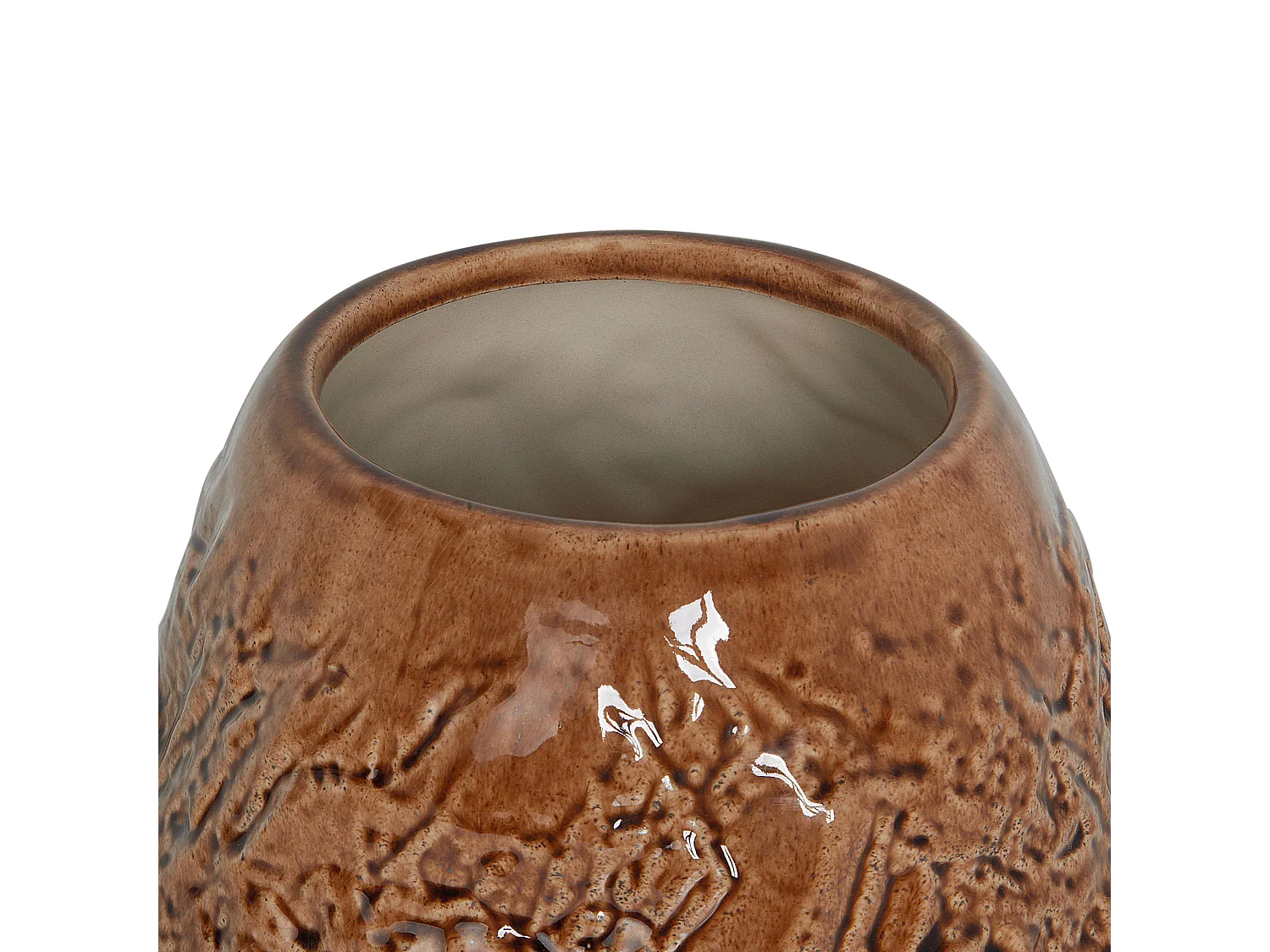 Vase à fleurs BETTA Grès 22 cm Marron