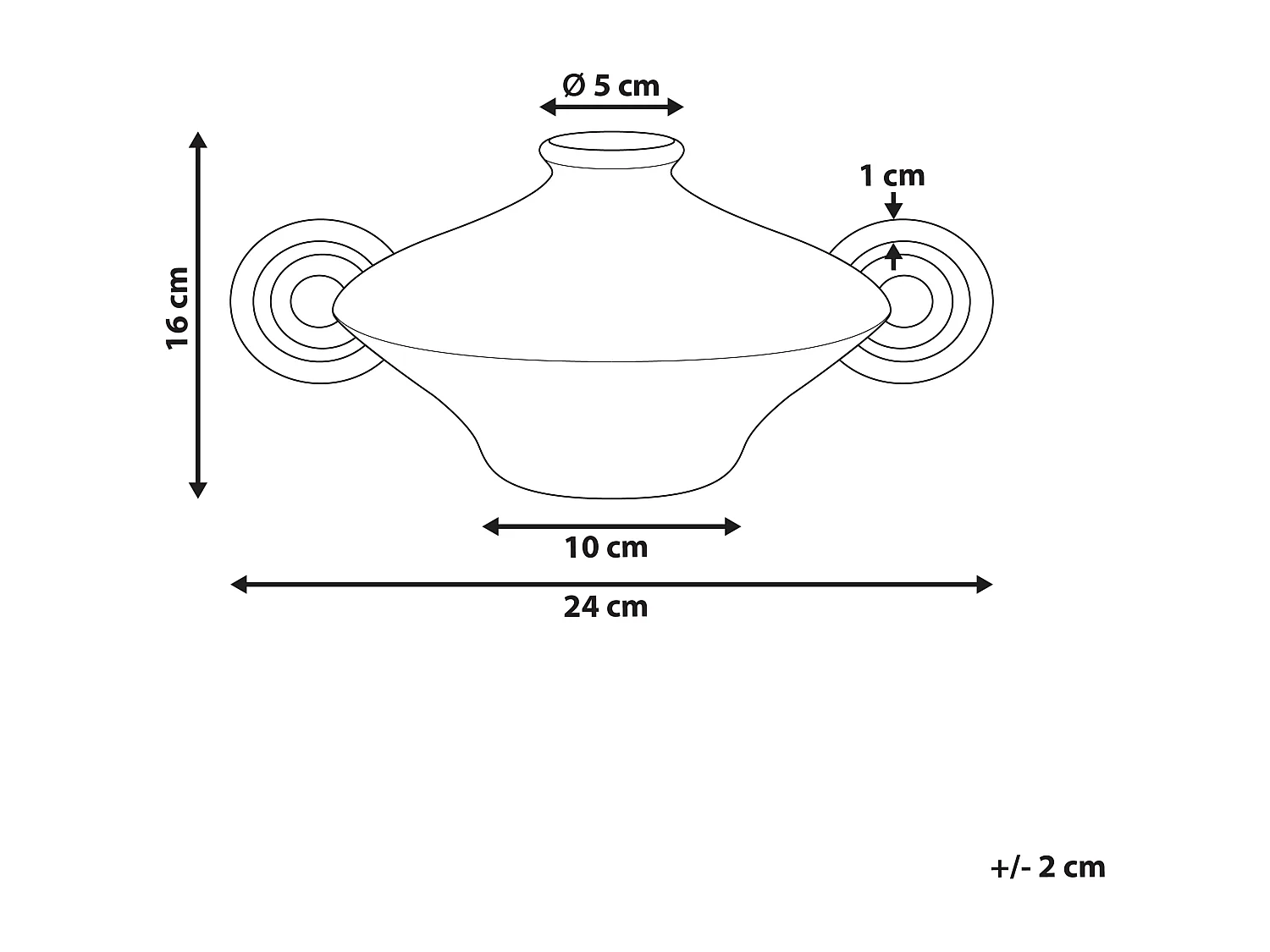 Vase à fleurs SURFPERCH Grès 16 cm Marron clair