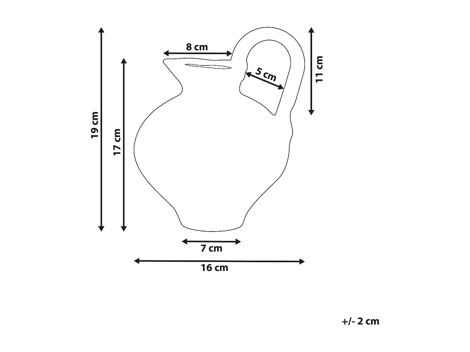 Vase à fleurs SAURY Grès 19 cm Rouge