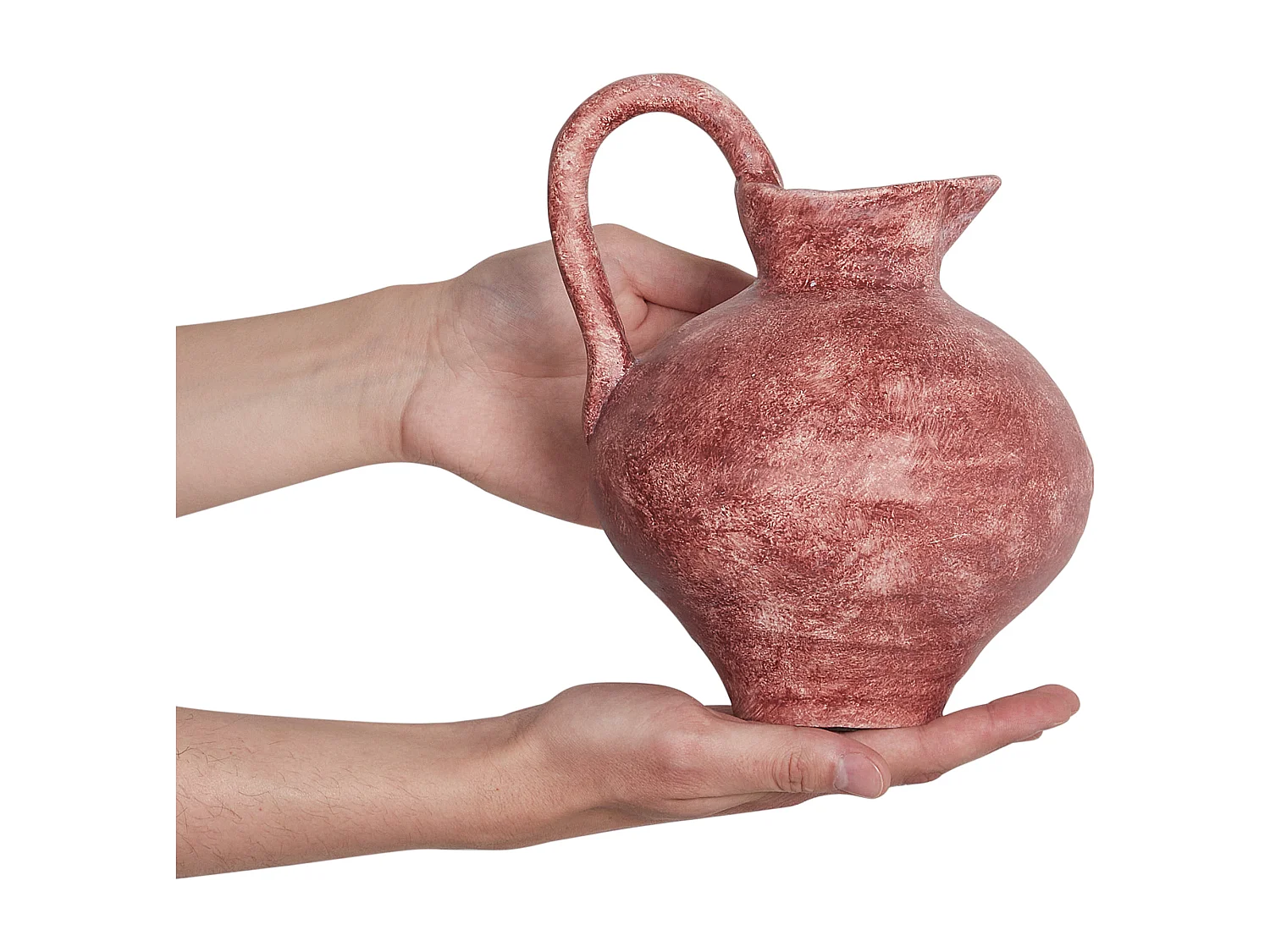 Vase à fleurs SAURY Grès 19 cm Rouge