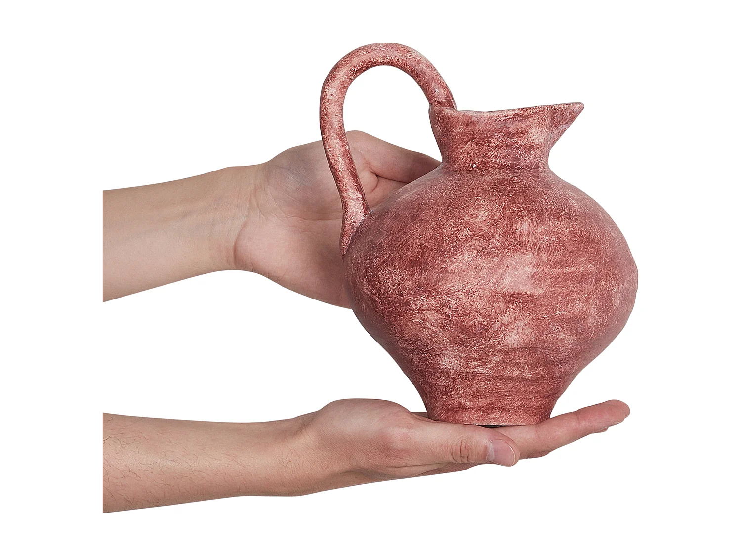 Vase à fleurs SAURY Grès 19 cm Rouge