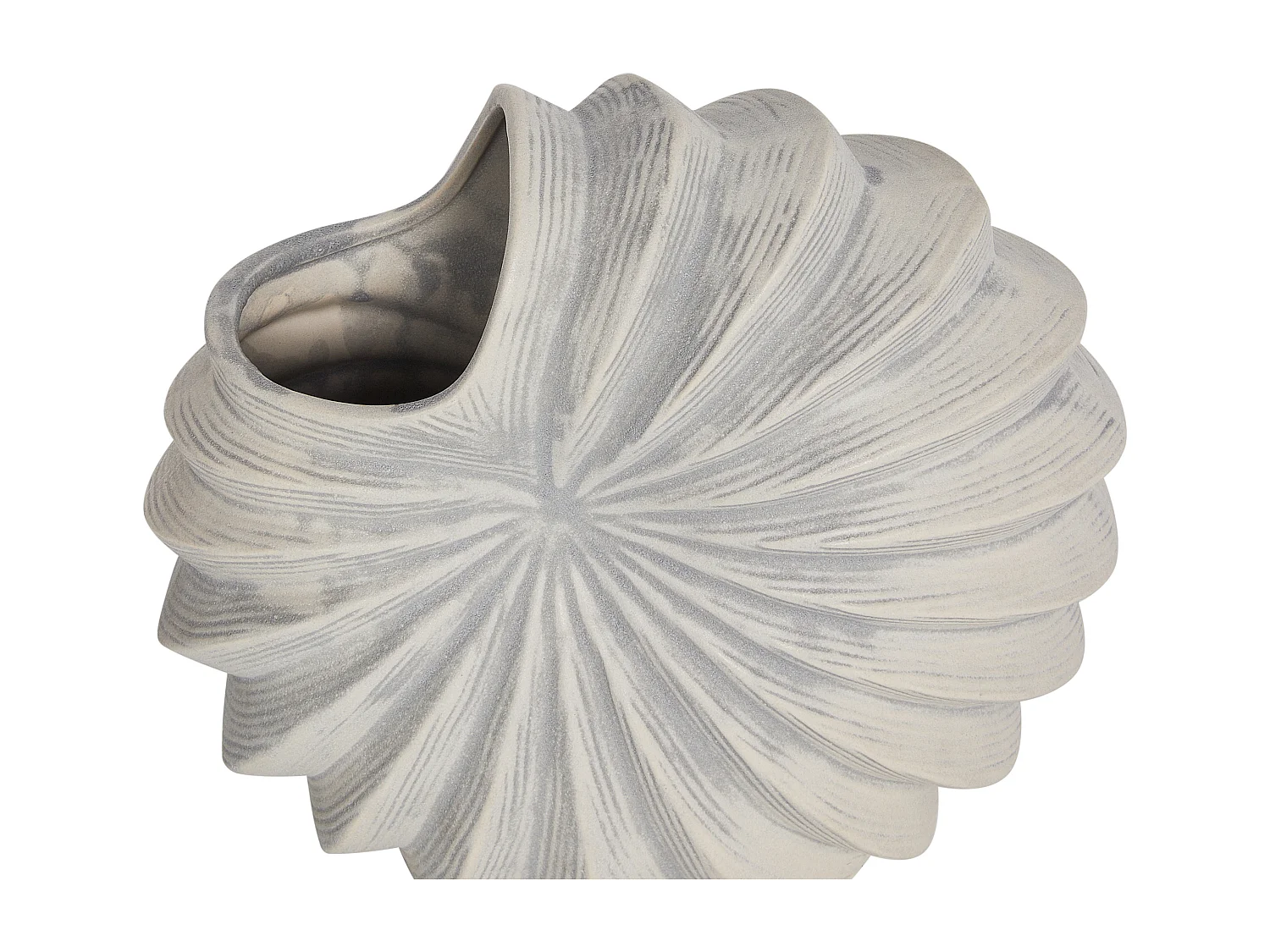 Blumenvase SCUP Steinzeug 28 cm Cremeweiss