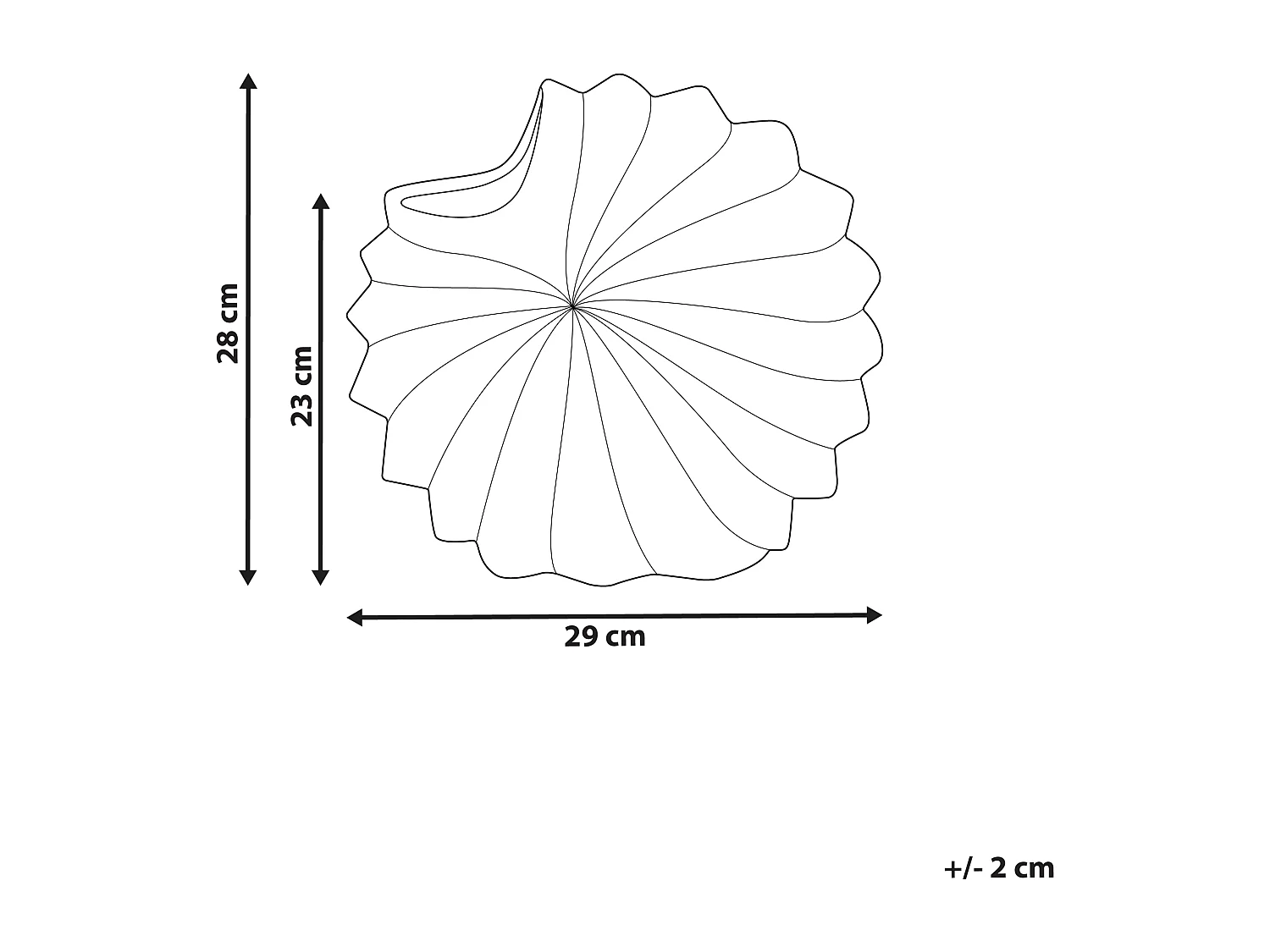 Vase à fleurs SCUP Grès 28 cm Blanc cassé