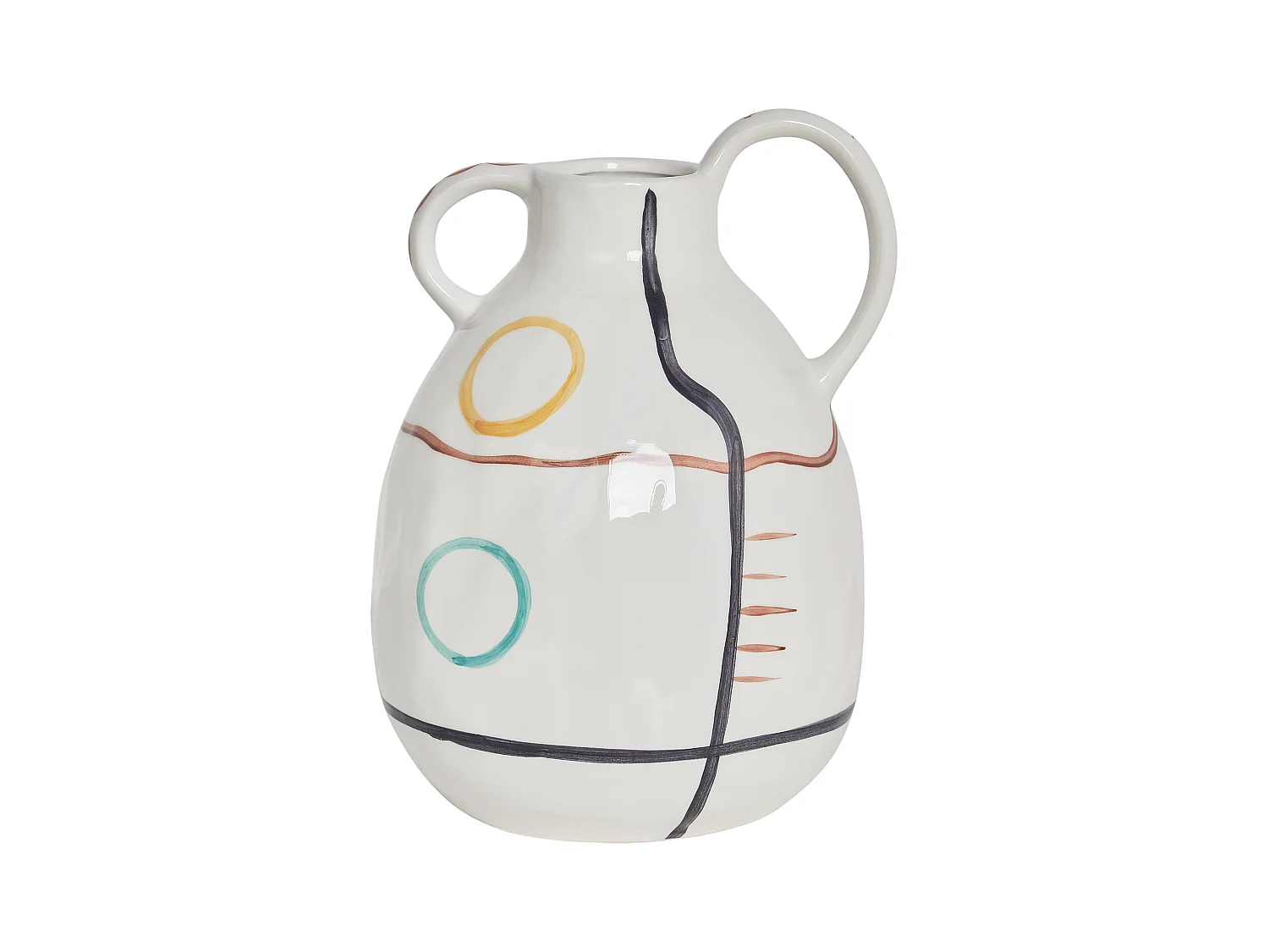 Bloemenvaas DORY Steengoed 28 cm Wit