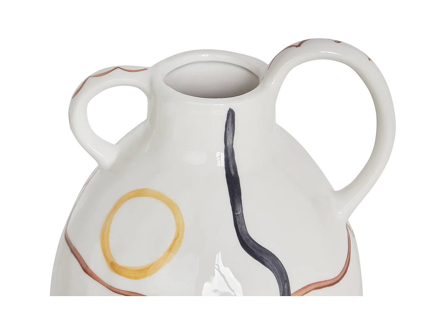 Jarrón para flores DORY Gres 28 cm Blanco