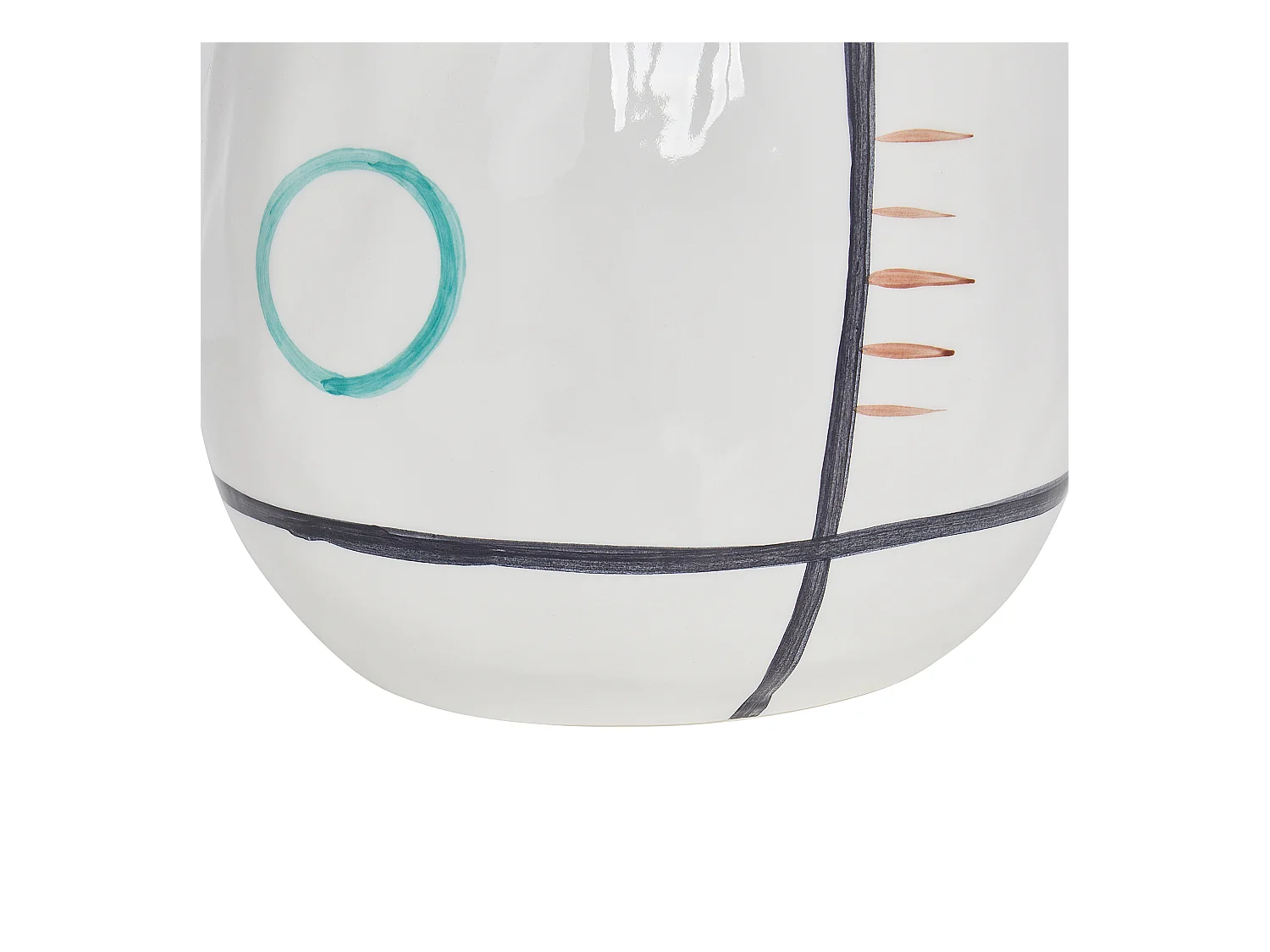 Jarrón para flores DORY Gres 28 cm Blanco