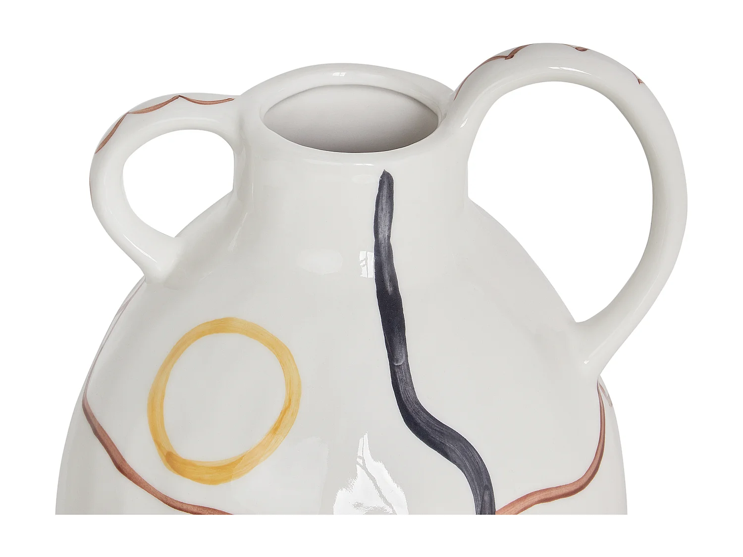 Vase à fleurs DORY Grès 28 cm Blanc