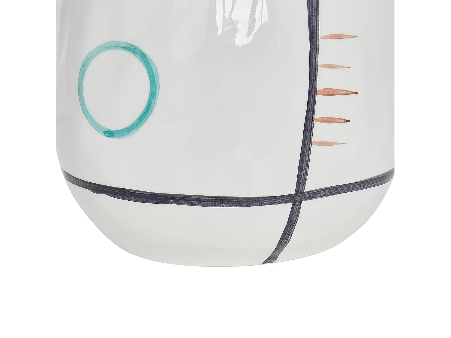 Vase à fleurs DORY Grès 28 cm Blanc