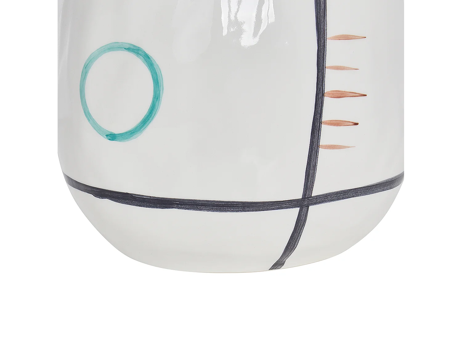 Blumenvase DORY Steinzeug 28 cm Weiss