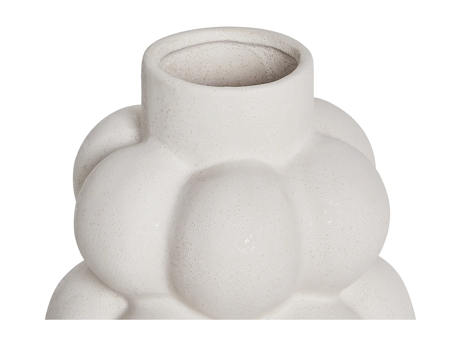 Vase à fleurs VIMBA Grès 32 cm Blanc cassé