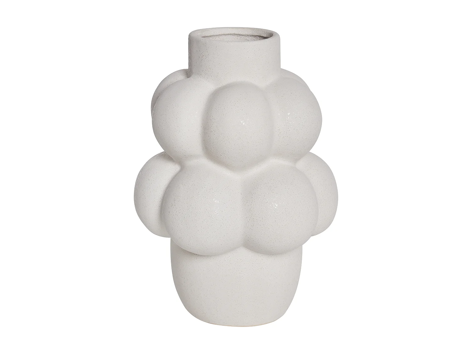 Blumenvase VIMBA Steinzeug 32 cm Cremeweiss