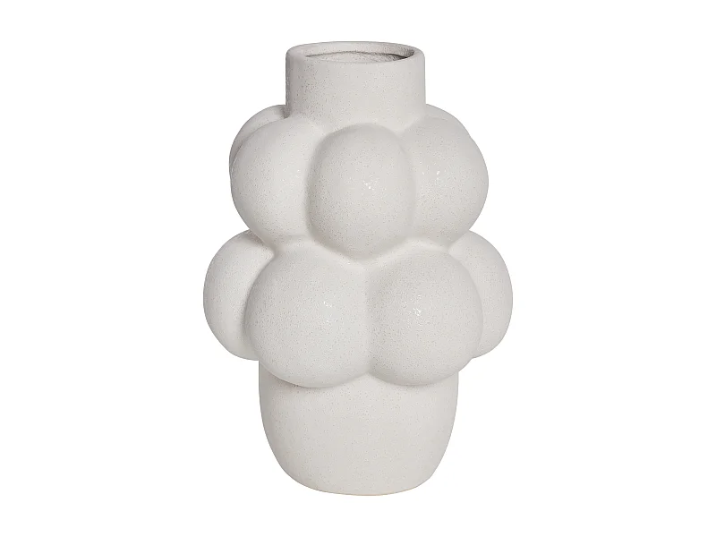 Blumenvase VIMBA Steinzeug 32 cm Cremeweiss