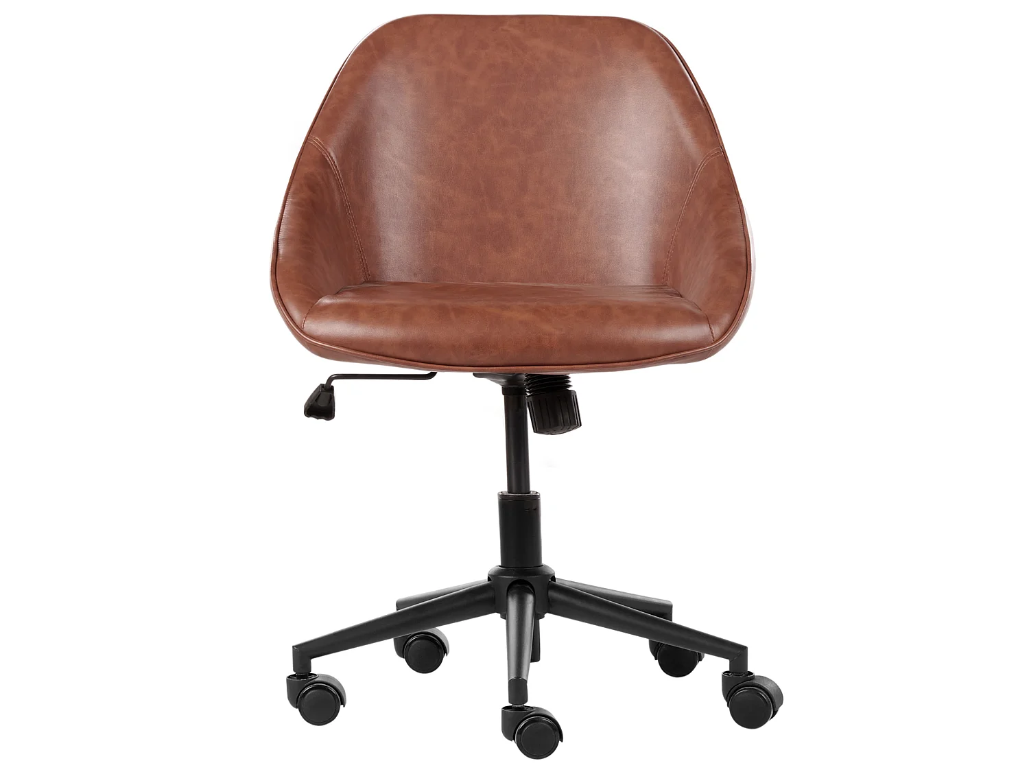 Desk Chair BARDSDALE Faux Leather Brown