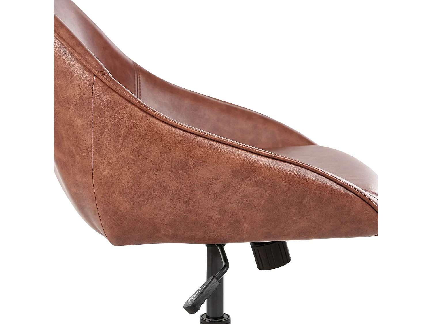 Desk Chair BARDSDALE Faux Leather Brown