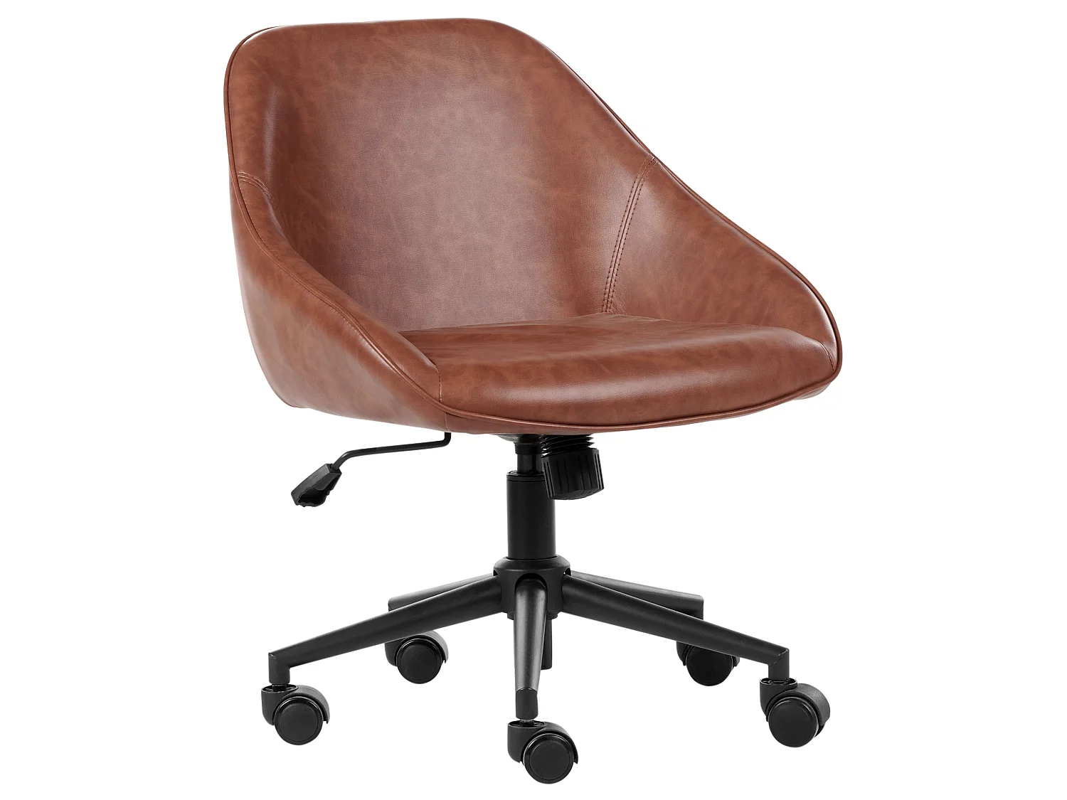 Desk Chair BARDSDALE Faux Leather Brown