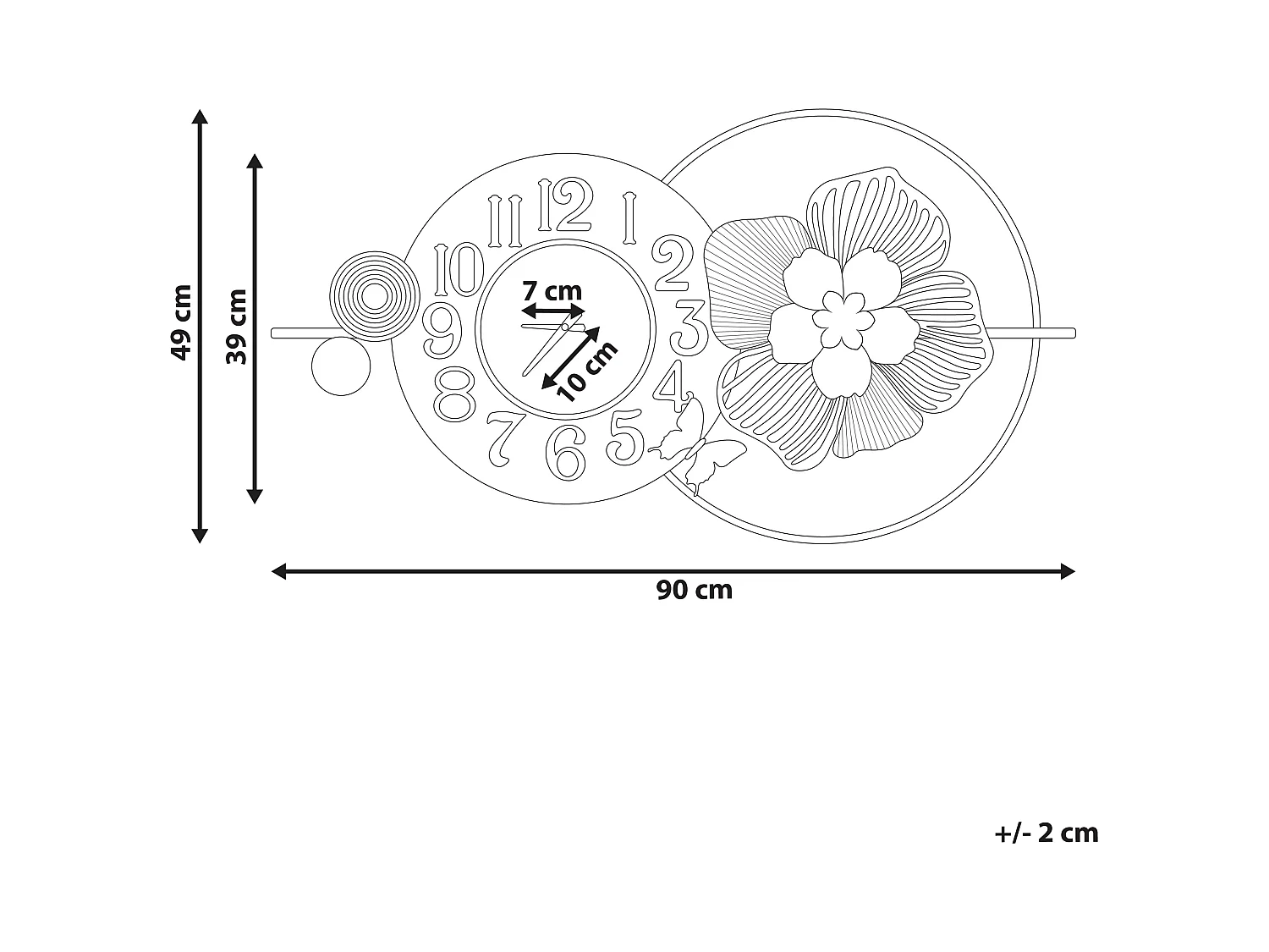 Wandklok BERKERIUM 90 cm Metaal Blauw