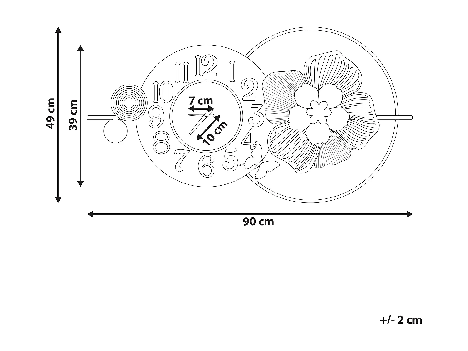 Horloge murale BERKERIUM 90 cm Métal Bleu
