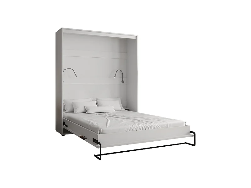 Letto pieghevole verticale Home 160x200 (bianco+old style)