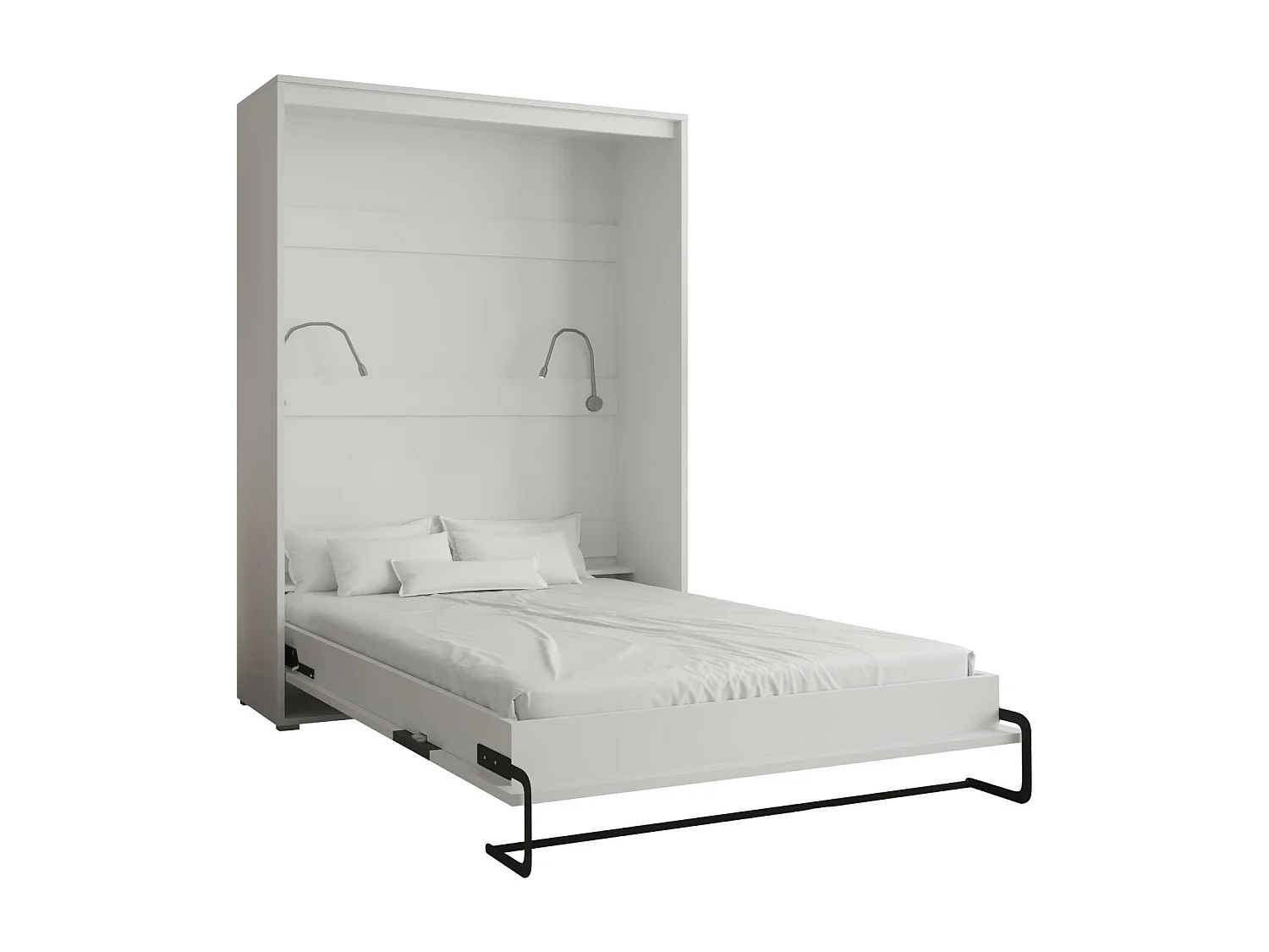 Home verticaal opklapbed 140x200 (Wit/Zwart)
