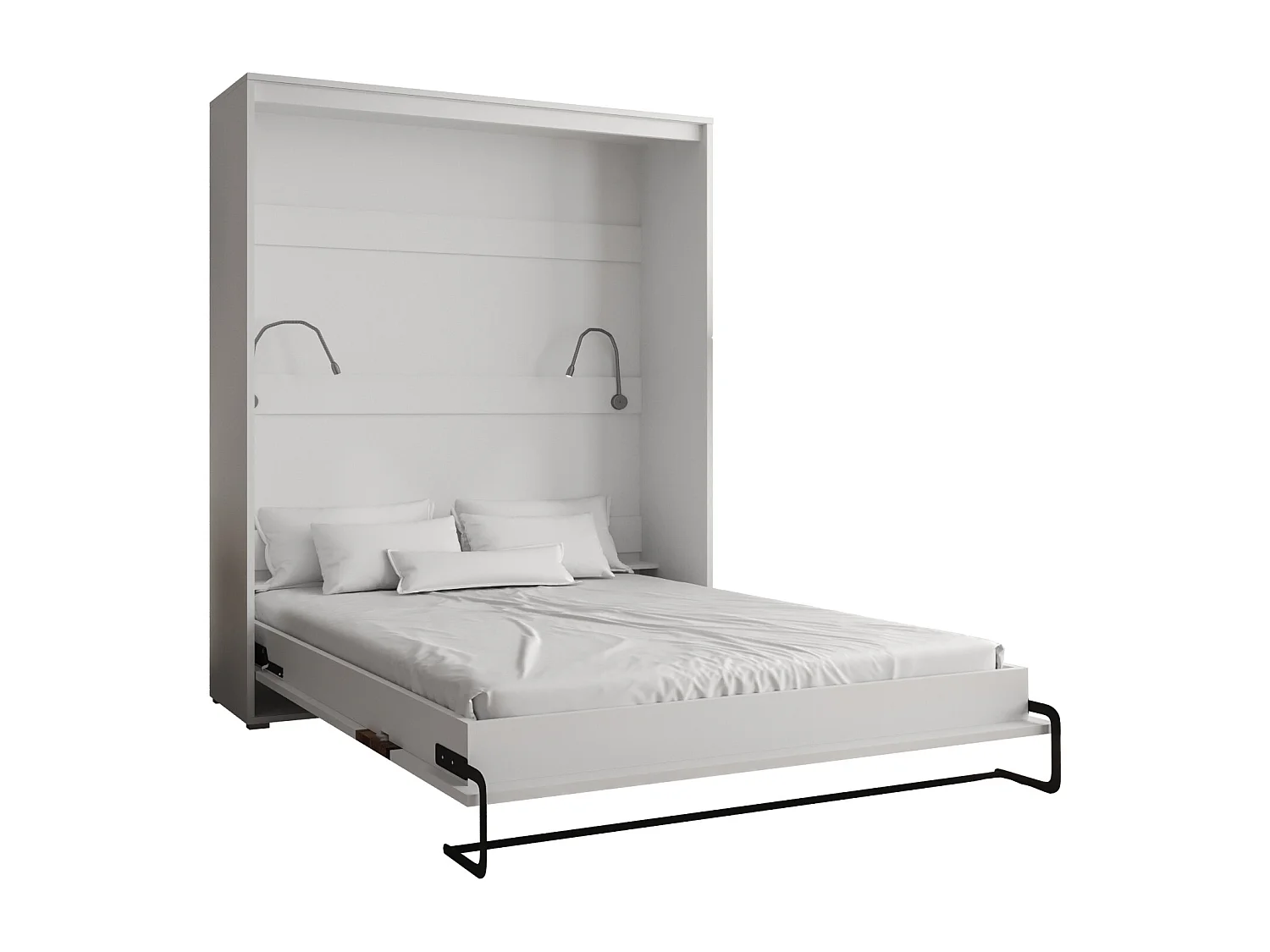 Schrankbett Home vertikale 160x200 (Weiß/Weiß)