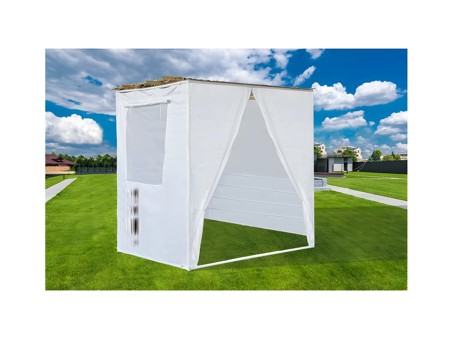 Souccah en Kit NINA ajustable 2 x 2 avec 1 Rouleau de bambou et 2 tasseaux de bois