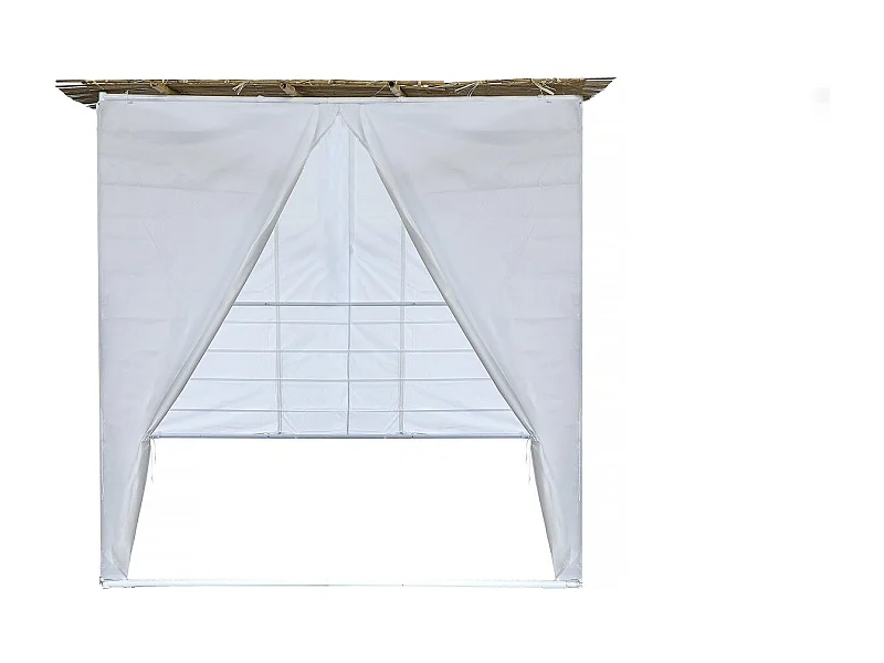Sukkah-Set NINA anpassbar 2 x 2 mit 1 Bambusrolle und 2 Holzpfosten
