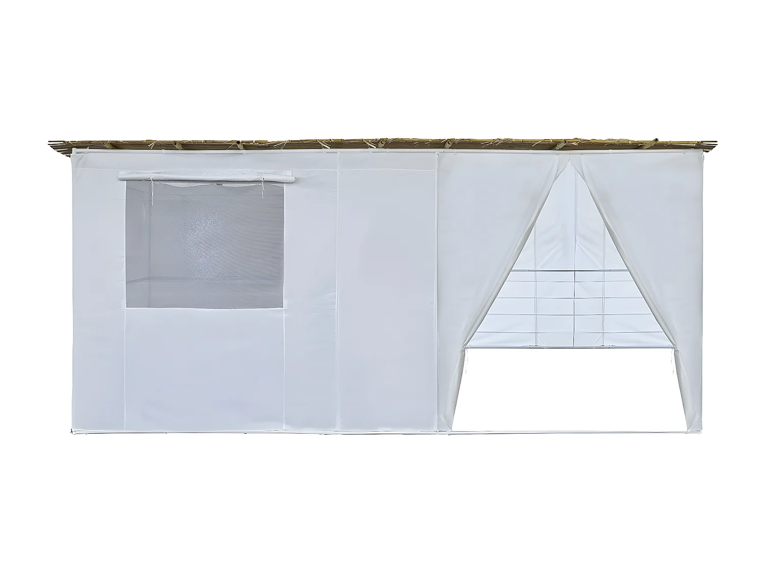 Souccah en Kit NINA ajustable 5 x 3 m - 4  Rouleaux de canisse en bambou et 5 tasseaux de bois