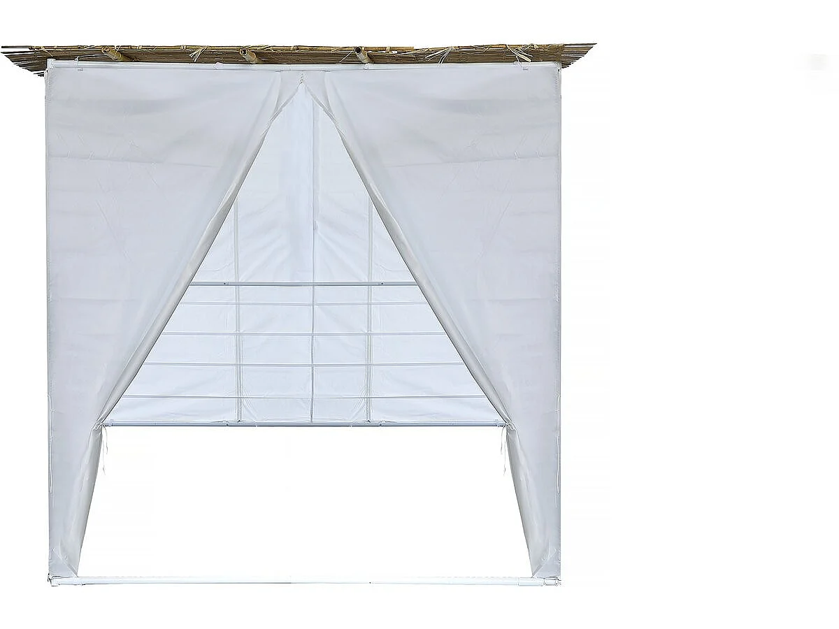 Sukkah-Set NINA anpassbar 5 x 3 m - 4 Bambusrollen und 5 Holzpfosten