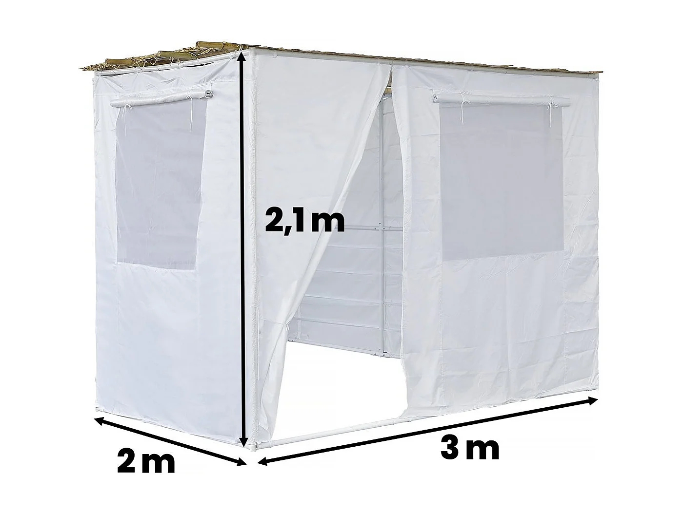 Souccah en Kit NINA ajustable - 3 x 2 - 1 Rouleau de bambou et 3 tasseau de bois