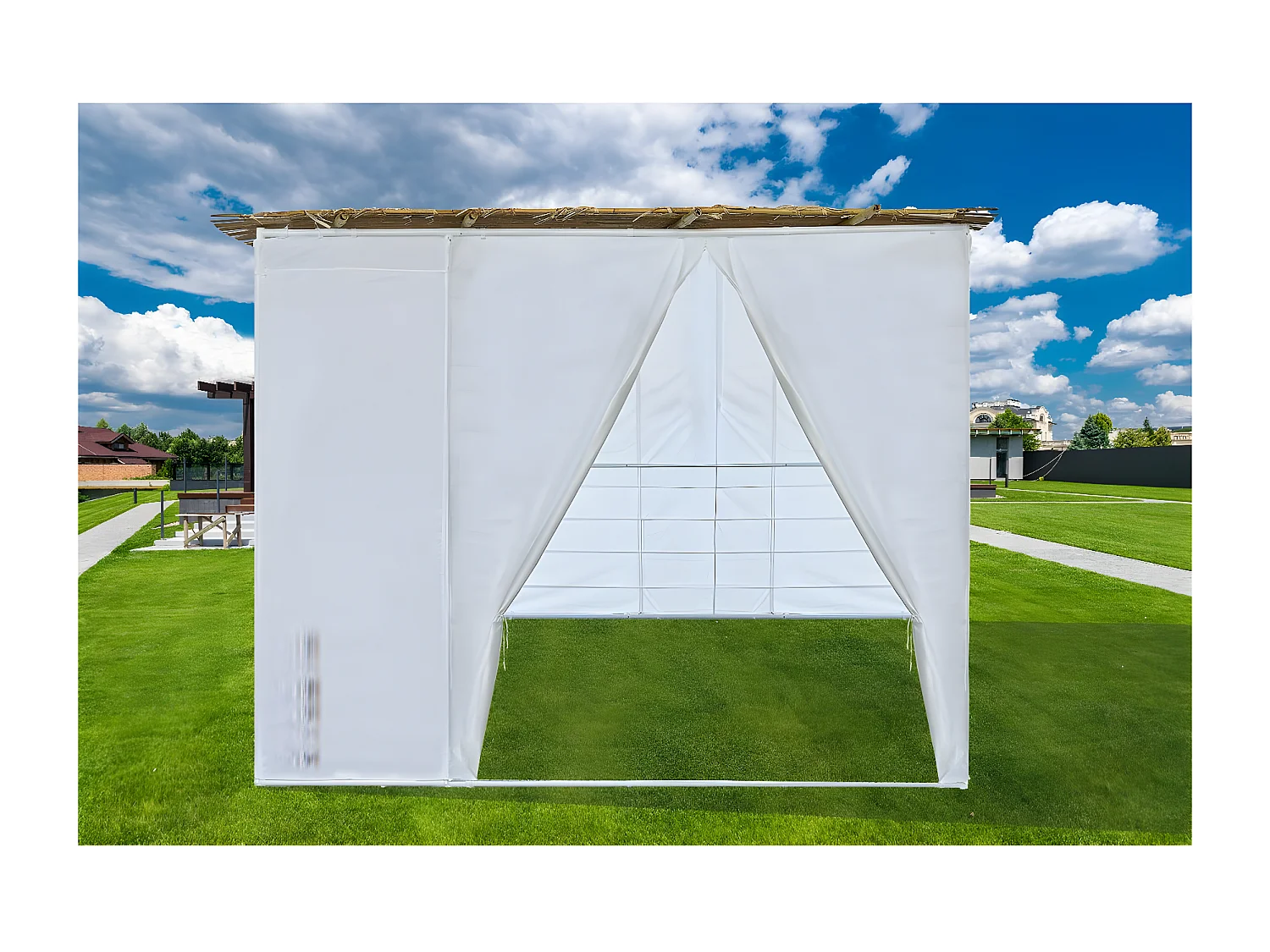 Souccah en Kit NINA ajustable 3 x 3 -3 Rouleaux de bambou et 3 tasseaux de bois