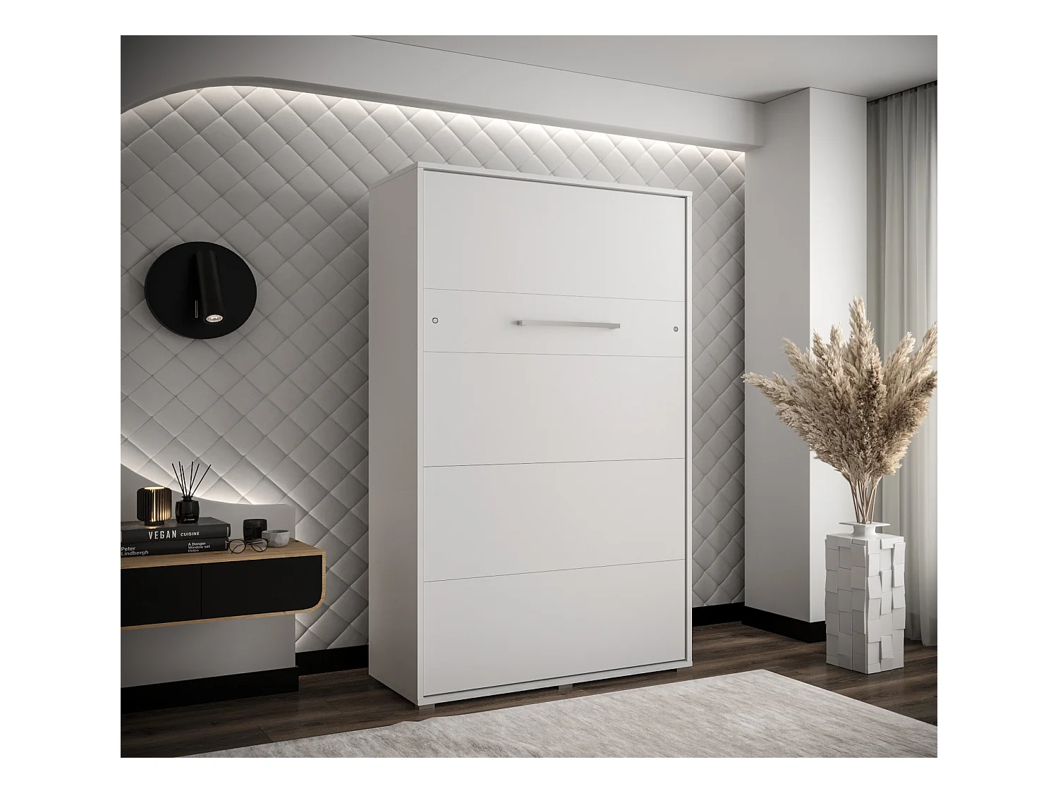 Letto pieghevole verticale Home 120x200 (bianco+bianco)