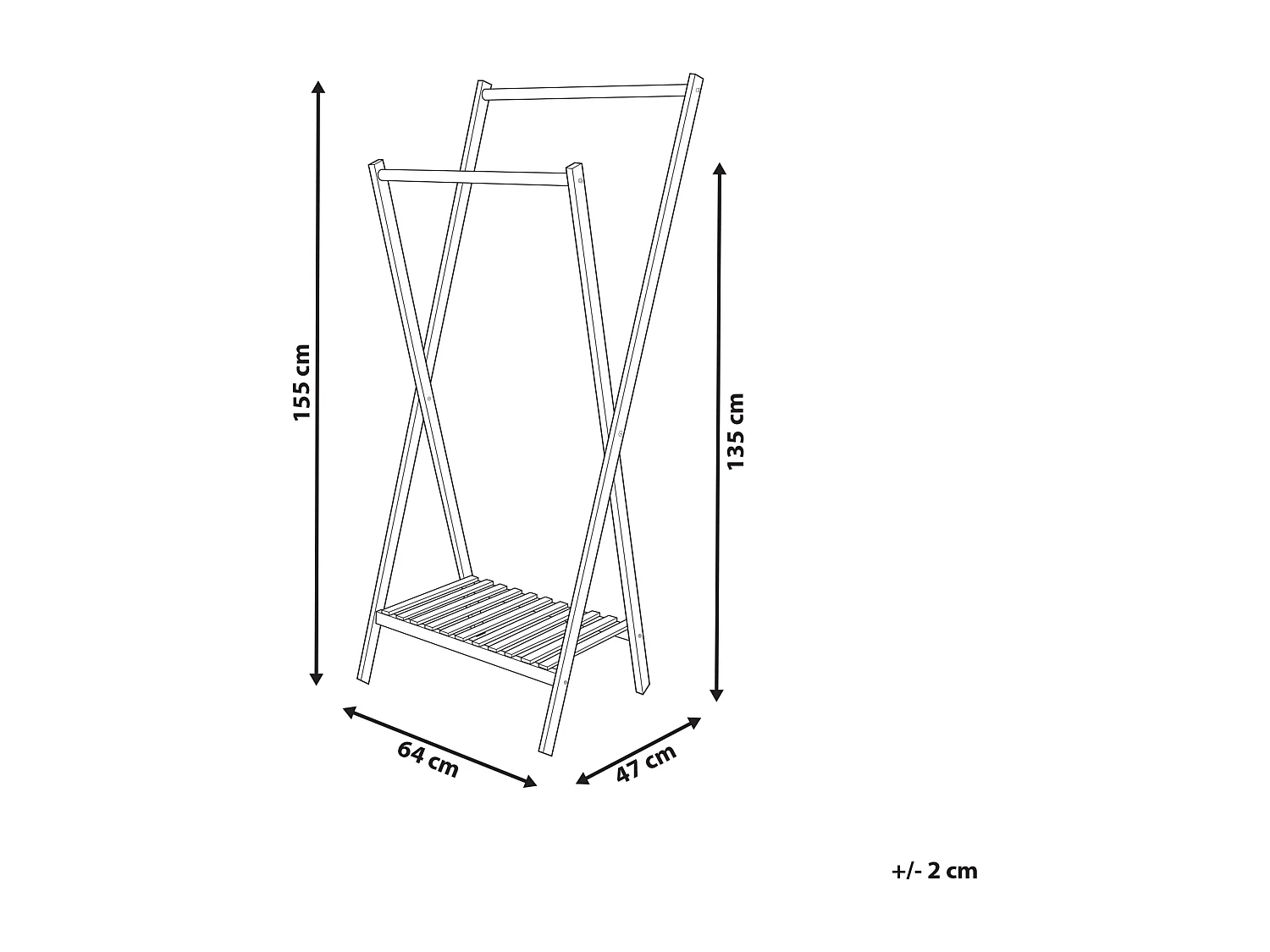 Kapstok DENVER Lichtbruin