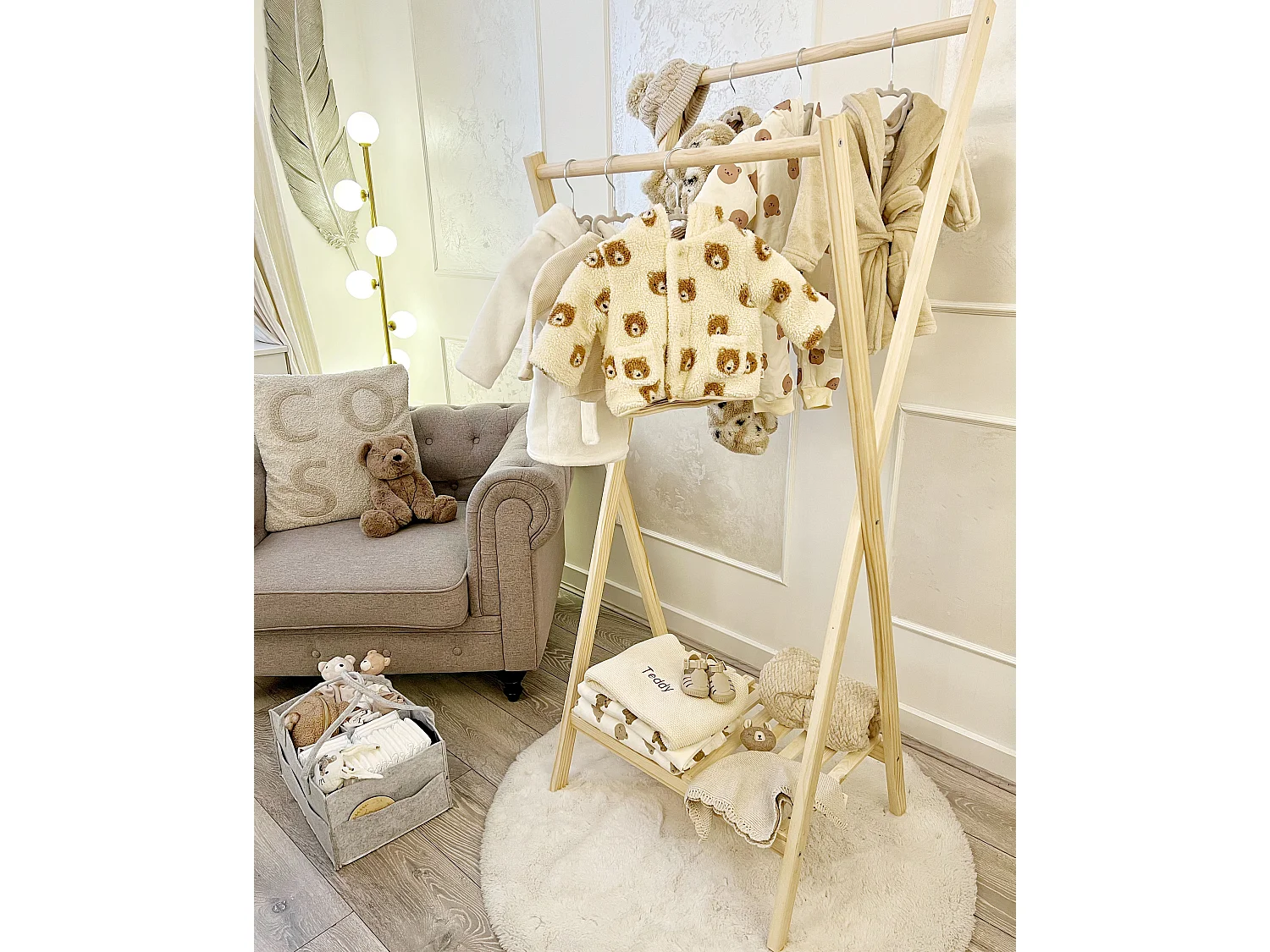Porte-manteau DENVER Marron clair