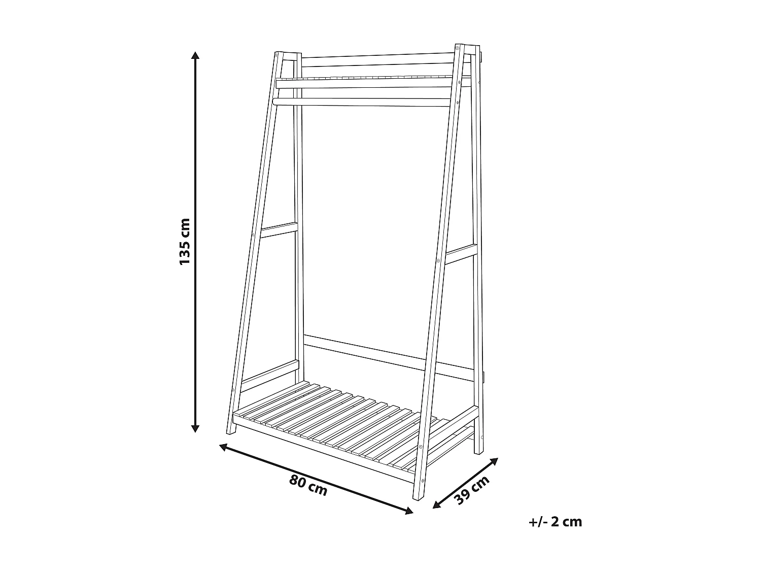 Garderobenständer BAKER Hellbraun