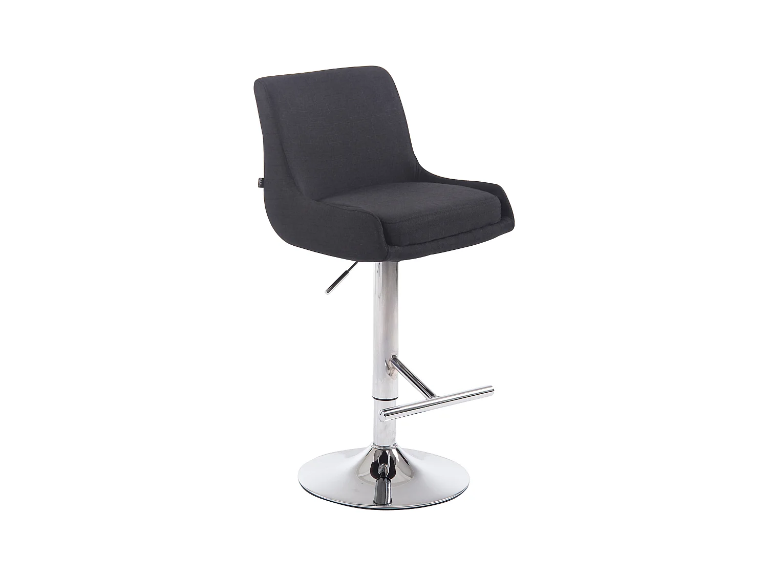 Tabouret de bar - Tissu & Métal - Noir - Club