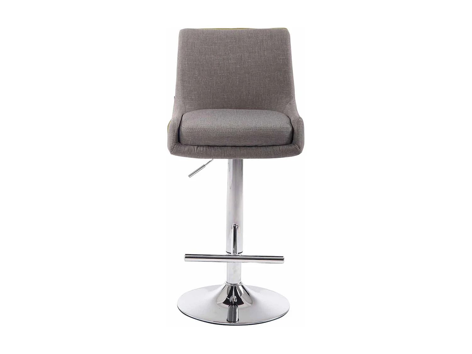 Tabouret de bar - Tissu & Métal - Gris - Club