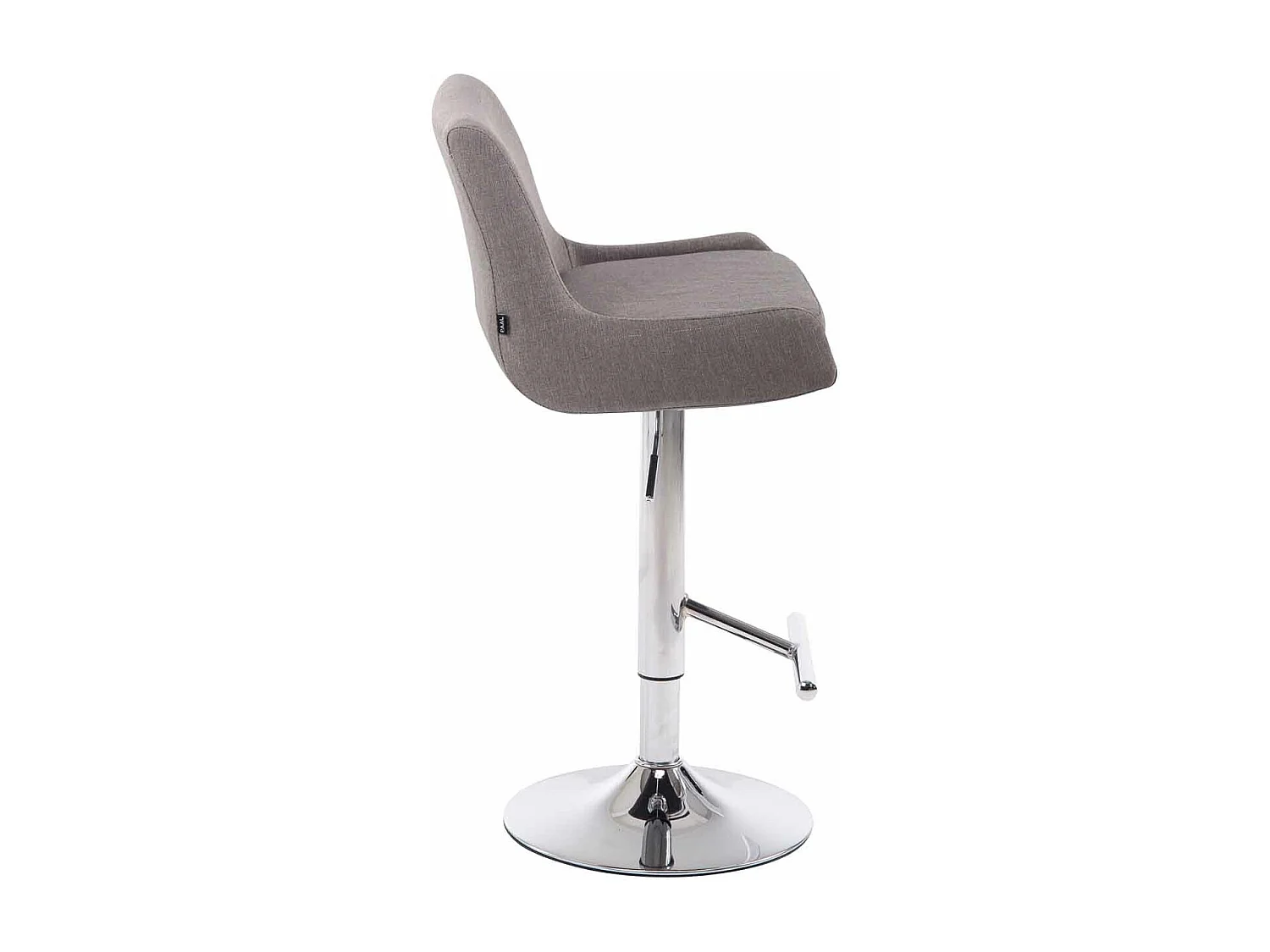 Tabouret de bar - Tissu & Métal - Gris - Club