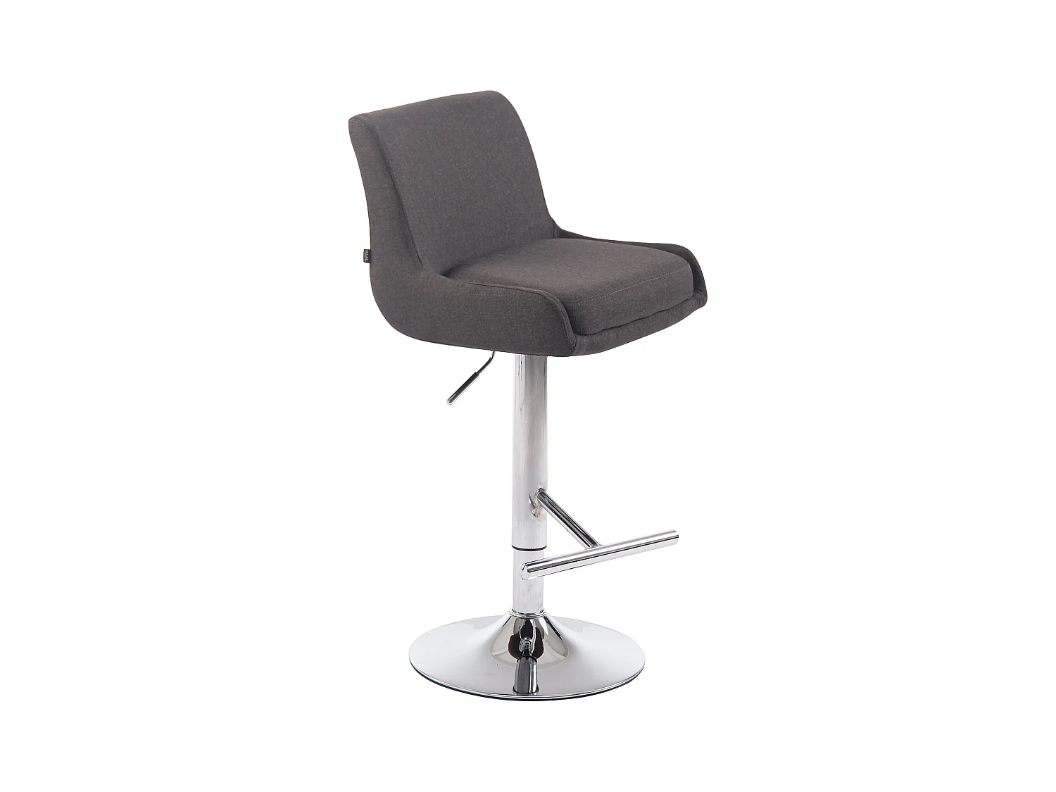 Tabouret de bar - Tissu & Métal - Gris foncé - Club