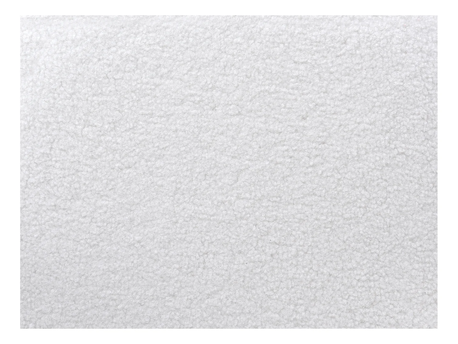 Juego de 6 sillas de tela rizada y acero inoxidable negro - Blanco - MELBOURNE