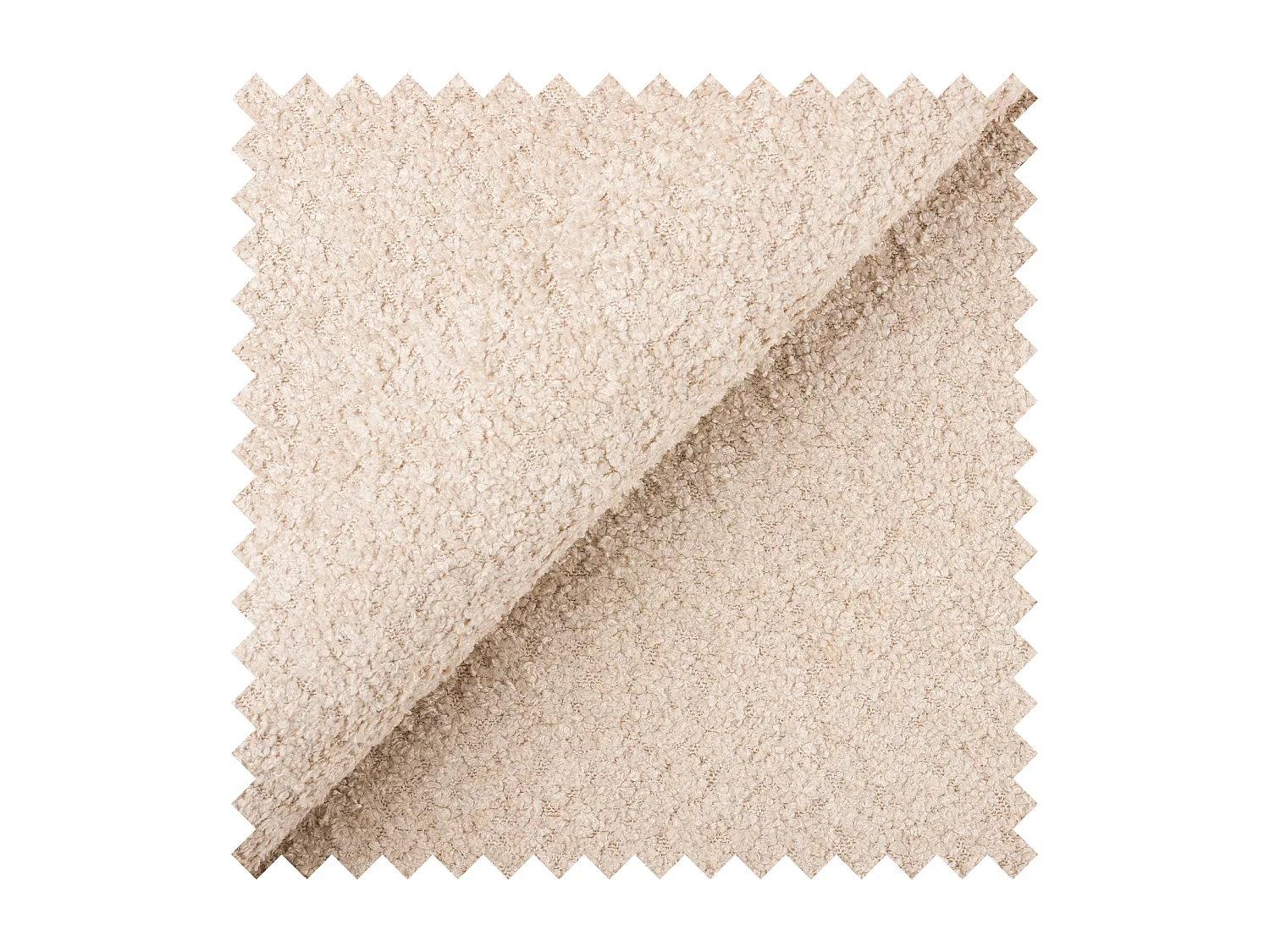 Continentaal bed - 180x200 cm - in lichtbeige badstof - LOREO