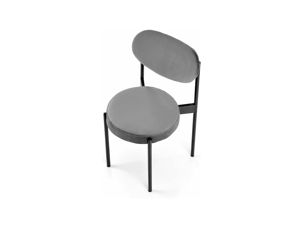 Krzesło tapicerowane K509 VELVET szare