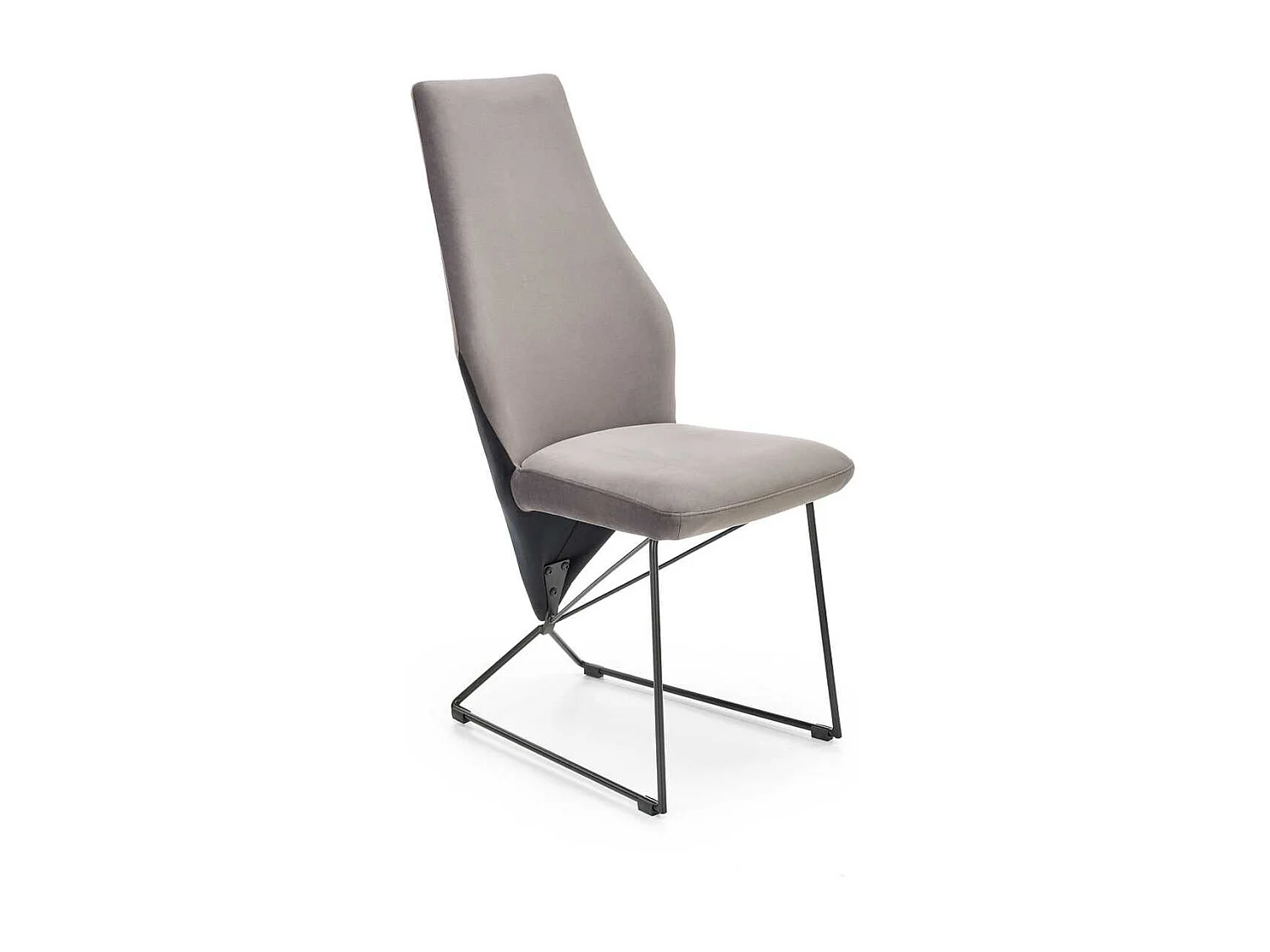 Sedia K485/Tessuto-Veluto/Grigio