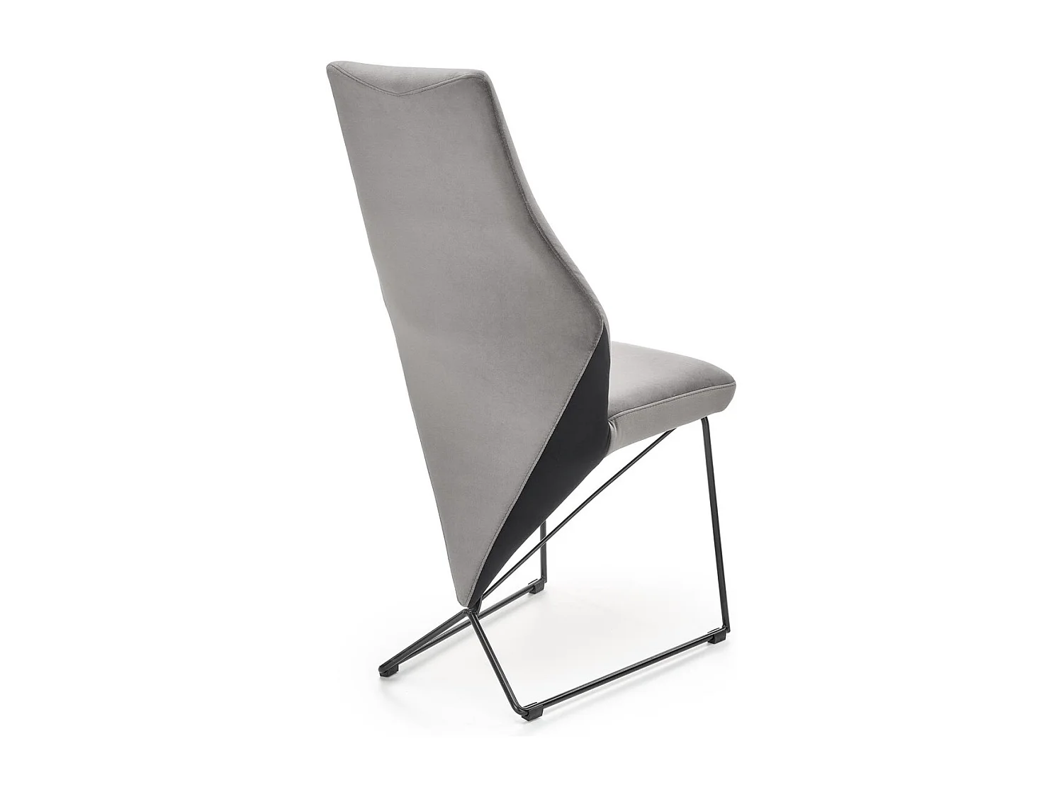 Sedia K485/Tessuto-Veluto/Grigio