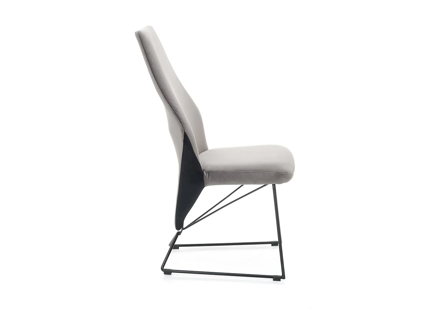 Sedia K485/Tessuto-Veluto/Grigio