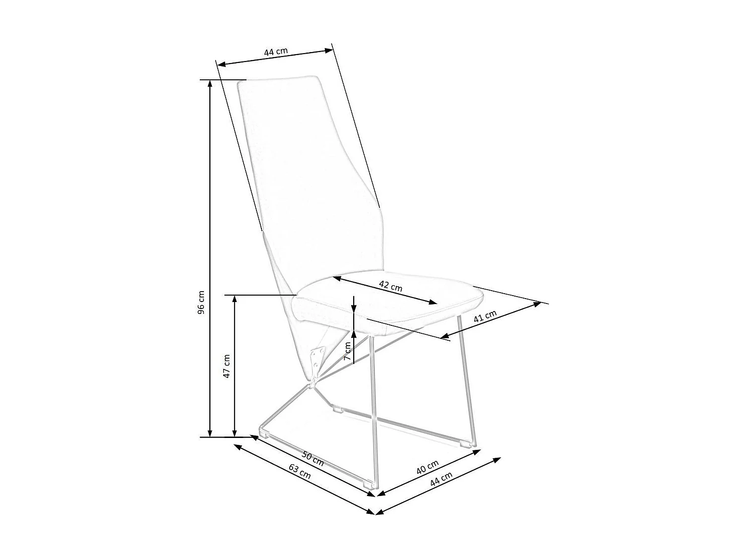 Chaise K485/Tissu-Velours/Vert